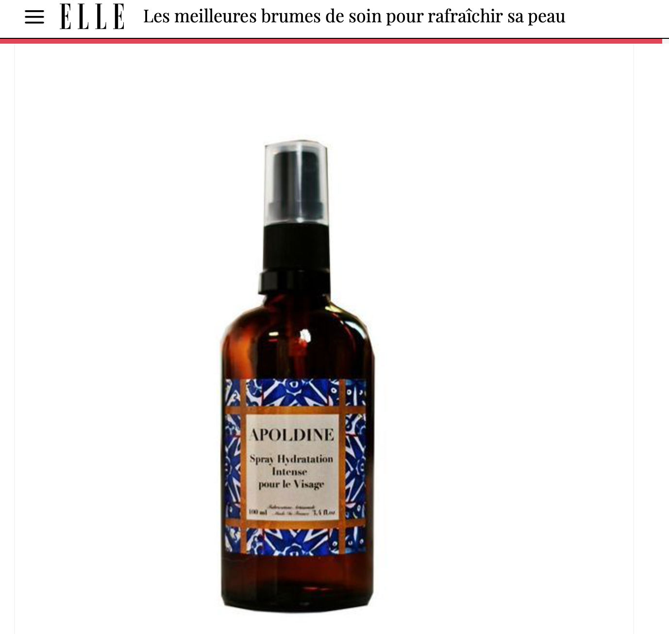 Spray Hydratation Intense à la Fleur d'Oranger pour le Visage